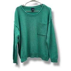 Buckle Daytrip Knit Sweater Women's Small Green Pocket Casual Relaxed